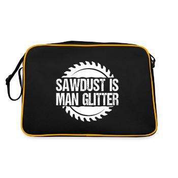 SAWDUST IS MAN GLITTER - Retro Bag - black/gold - Back