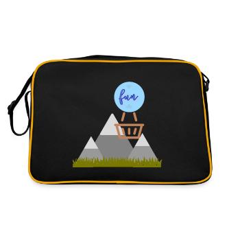 Montgolfière en montagne - Sac Retro - noir/or - Dos