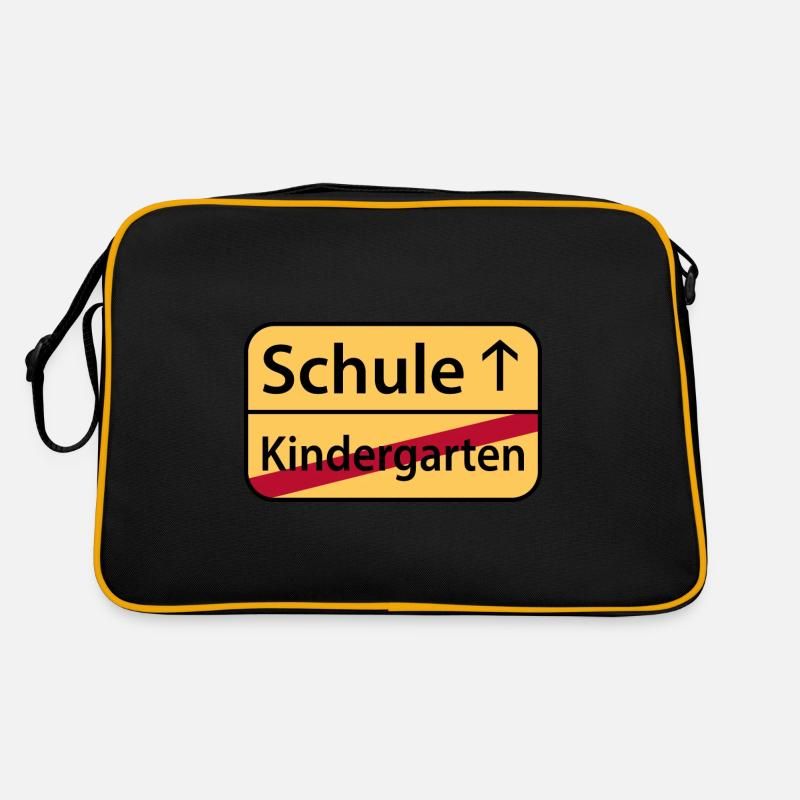 Kinder bye bye Kindergarten Schulkind 2022 Geschen Retro Tasche