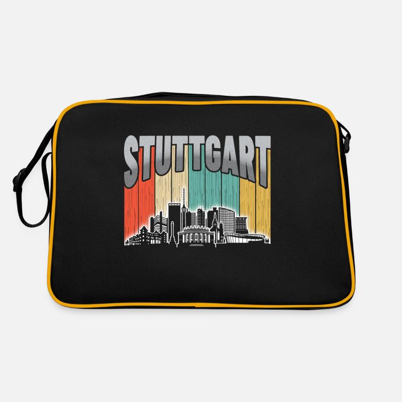 Stuttgart Germany - Retro Bag - black/gold