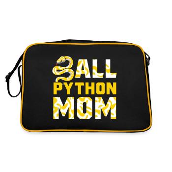 Banana Ball Python Herpetologist Ball Python Mom - Retro Bag - black/gold - Back