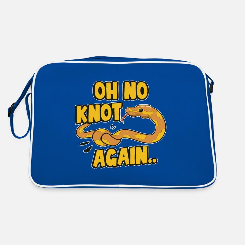 Banana Ball Python Herpetologist Oh No Knot Again Retro Tasche