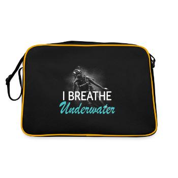 Je respire sous l’eau - Sac Retro - noir/or - Dos