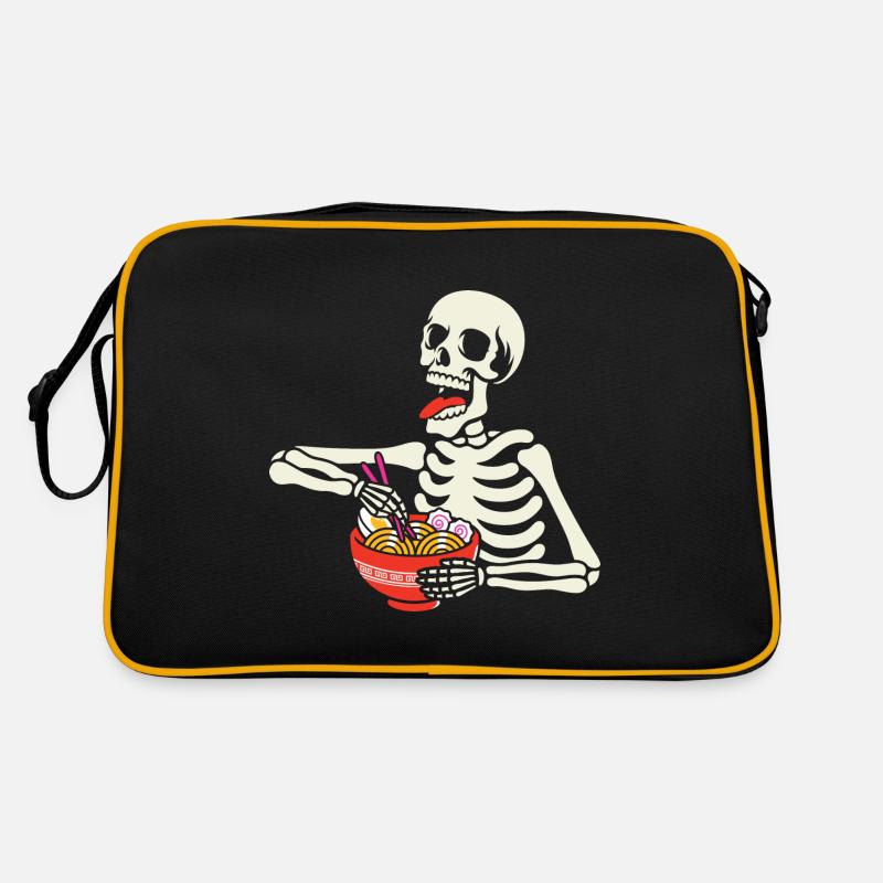 Halloween Skeleton Ramen Retro Bag