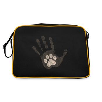 Patte de chat à la main - Sac Retro - noir/or - Dos