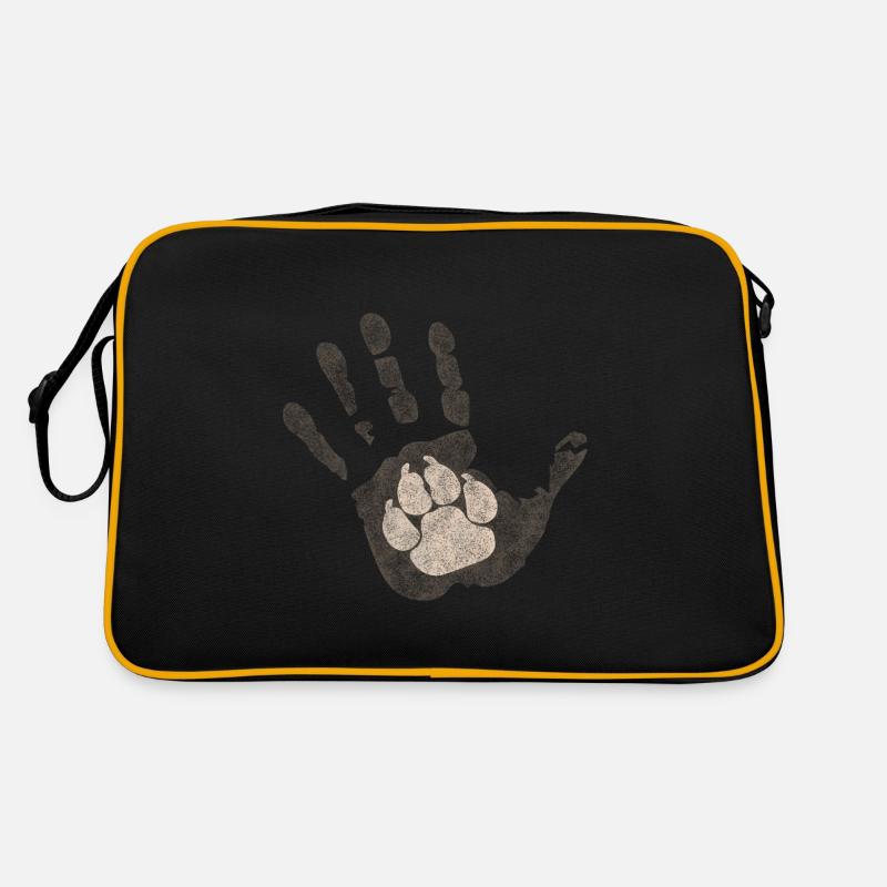 Patte de chien à la main Sac Retro