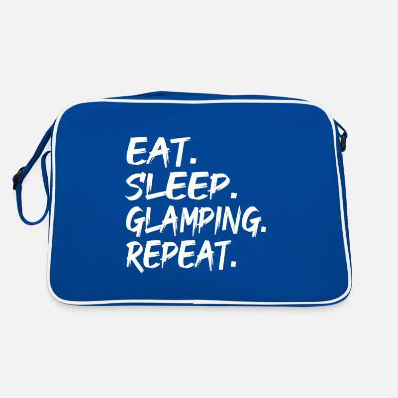 Manger. DORMIR. GLAMPING. RÉPÉTER. Sac Retro