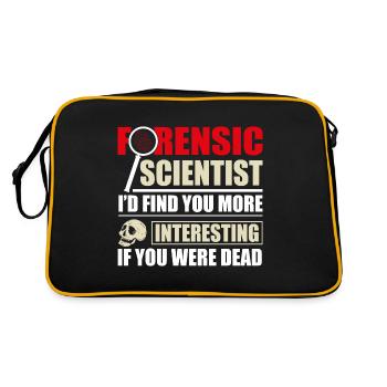 Forensic Scientist Forensics Science Student - Retro Bag - black/gold - Back