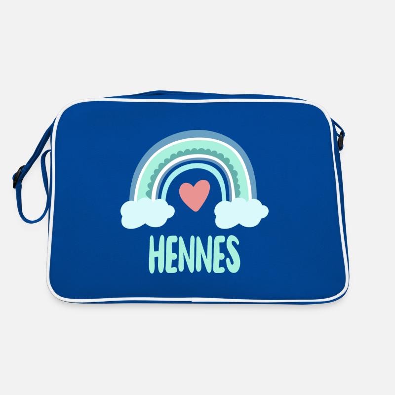 Hennes Name Regenbogen Baby Retro Tasche