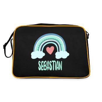 Sebastian Nom Rainbow Baby - Sac Retro - noir/or - Dos