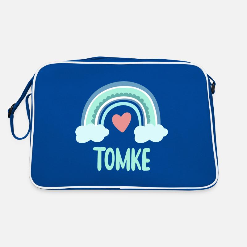 Tomke Name Regenbogen Baby Retro Tasche