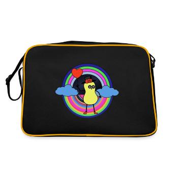 Peanut Dream Nut Kids Good Night Rainbow - Retro Bag - black/gold - Back