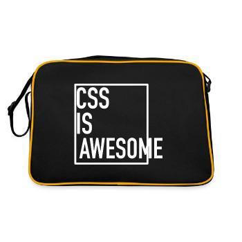 CSS is Awesome! (Even When It Overflows) - Retro Tasche - Schwarz/Gold - Hinten