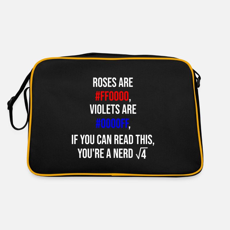 Roses are red, violets are blue - nerd edition Retro Tasche