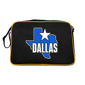 Conception de carte Dallas Texas pour les fiers Dallasites - Sac Retro - noir/or - Dos