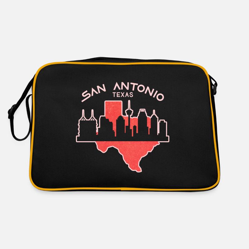 San Antonio Texas map design for proud San Retro Bag