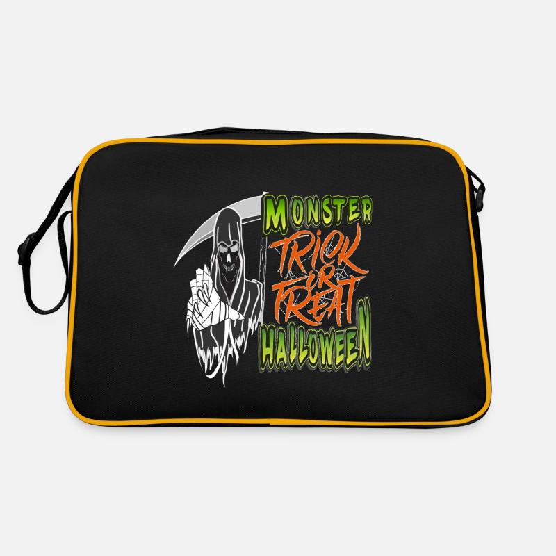 Monster Halloween Süßes oder Saures Retro Tasche