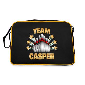 Bowling Casper - Retro Bag - black/gold - Back