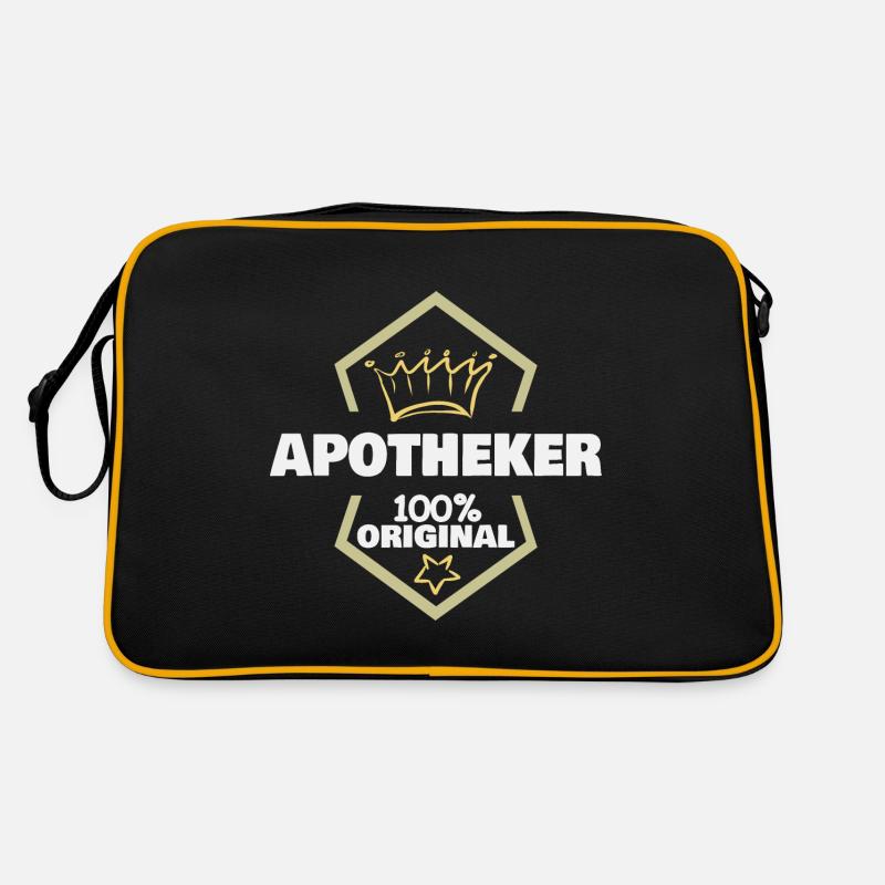 Arbeit Apotheker - Retro Tasche - Schwarz/Gold