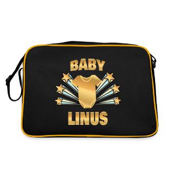 Gift for Linus - Retro Bag - black/gold - Back