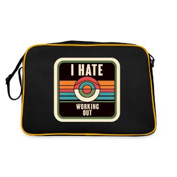 I Hate Working Out 7 - Retro Bag - black/gold - Back