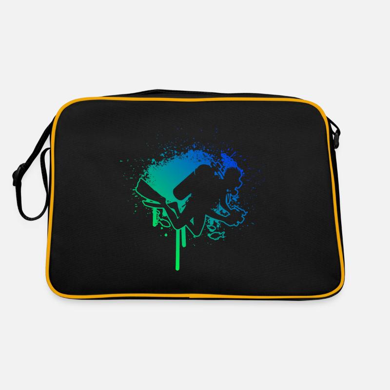 Diver Free Dive Scuba Diving Men Retro Bag