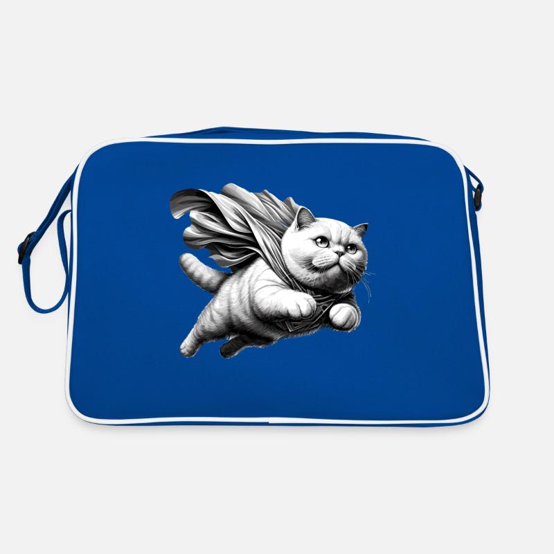 Super chat BKH blanc British Shorthair cadeau Sac Retro