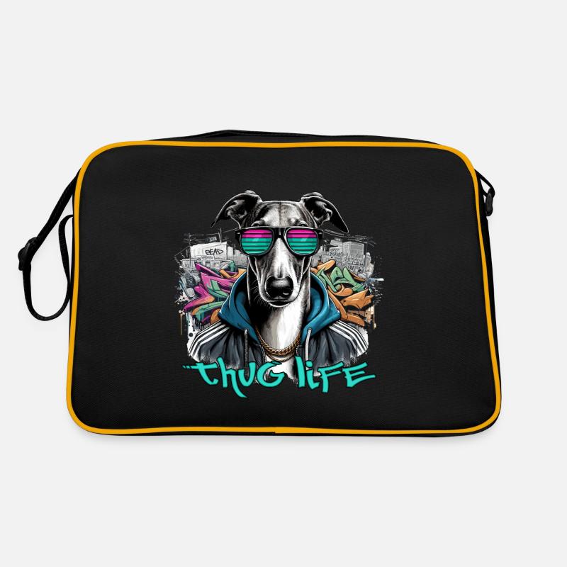 Greyhound Gangster Life Graffiti Gift Retro Bag