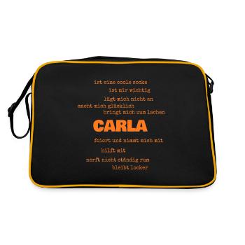Gift for Carla - Retro Bag - black/gold - Back