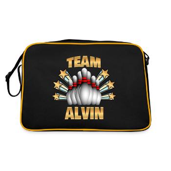 Bowling Alvin - Sac Retro - noir/or - Dos