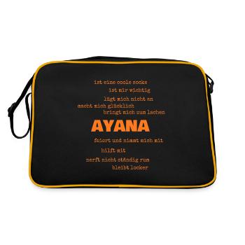 Cadeau pour Ayana - Sac Retro - noir/or - Dos