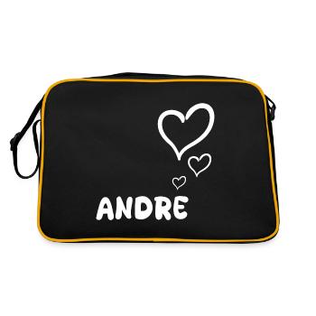 Cadeau pour André - Sac Retro - noir/or - Dos
