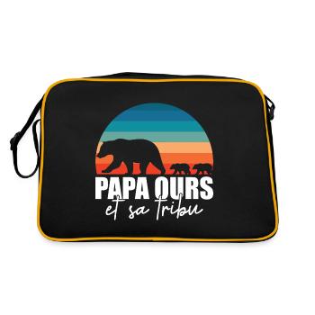 Papa ours - Petits ours - Sac Retro - noir/or - Dos