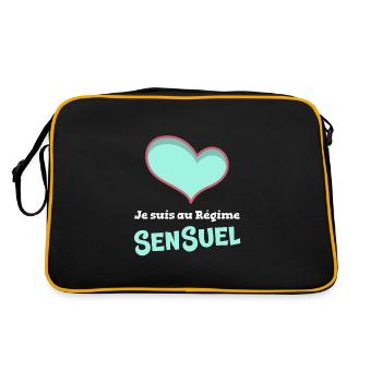 JE SUIS AU RÉGIME SENSUEL ! (amour, love) - Sac Retro - noir/or - Dos