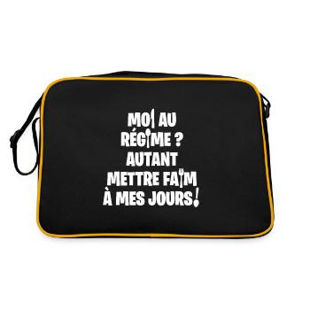 MOI AU RÉGIME, AUTANT METTRE FAIM À MES JOURS ! B - Sac Retro - noir/or - Dos