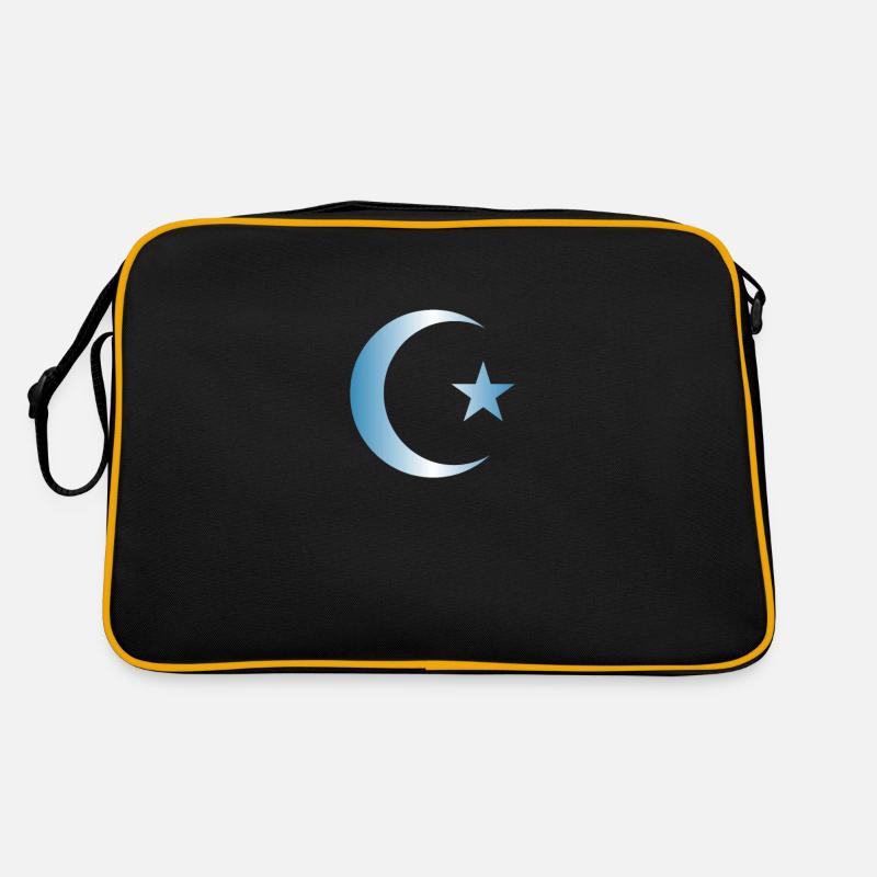 türkisch symbol - Retro Tasche - Schwarz/Gold