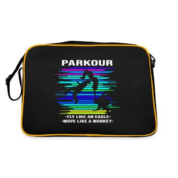 Parkour Backflip - Retro Bag - black/gold - Back