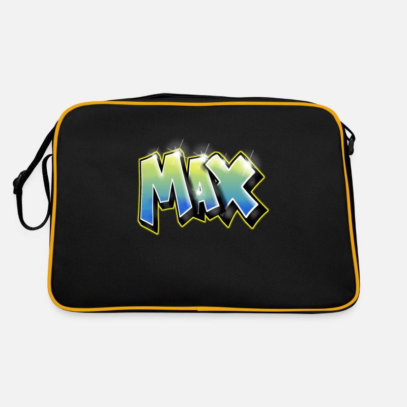 Graffiti max - Retro Tasche - Schwarz/Gold