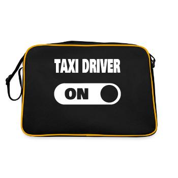 On taxi driver - Retro Tasche - Schwarz/Gold - Hinten