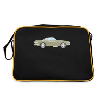 P1800 1963 - Retro Tasche - Schwarz/Gold - Hinten