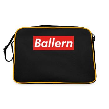 Ballern CR - Retro Tasche - Schwarz/Gold - Hinten