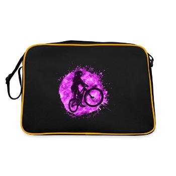 Cooles Mountainbike Mädchen pink MTB Fahrrad - Retro Tasche - Schwarz/Gold - Hinten