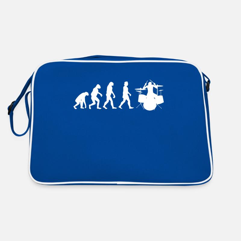 Schlagzeuger Evolution Schlagzeug Drummer Band Retro Tasche
