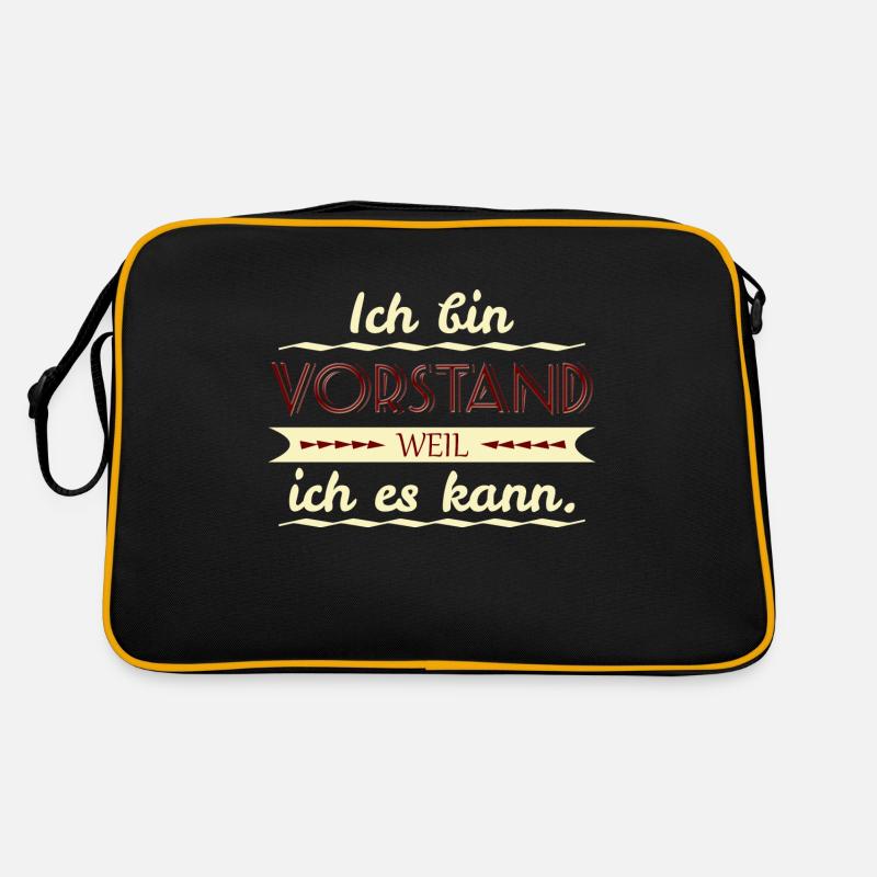vorstand weil ich es kann - Retro Tasche - Schwarz/Gold