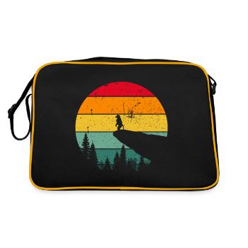 Singe Vintage Retro Singes Musique Banane Chimpanze - Sac Retro - noir/or - Dos