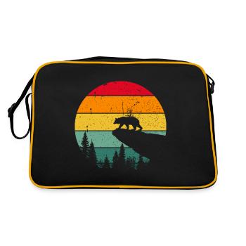 Vintage Rétro ours Bear Comic Wildnis Ours brun - Sac Retro - noir/or - Dos