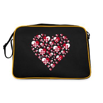 Coeurs de Noël plissés danois Julehjerte - Sac Retro - noir/or - Dos