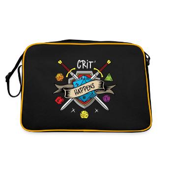 Crit passiert - Retro Tasche - Schwarz/Gold - Hinten