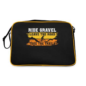Ride gravel Leave the Road take the Trails - Retro Bag - black/gold - Back