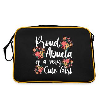 Muttertag Abuela Design für eine stolze Oma Abuela - Retro Tasche - Schwarz/Gold - Hinten